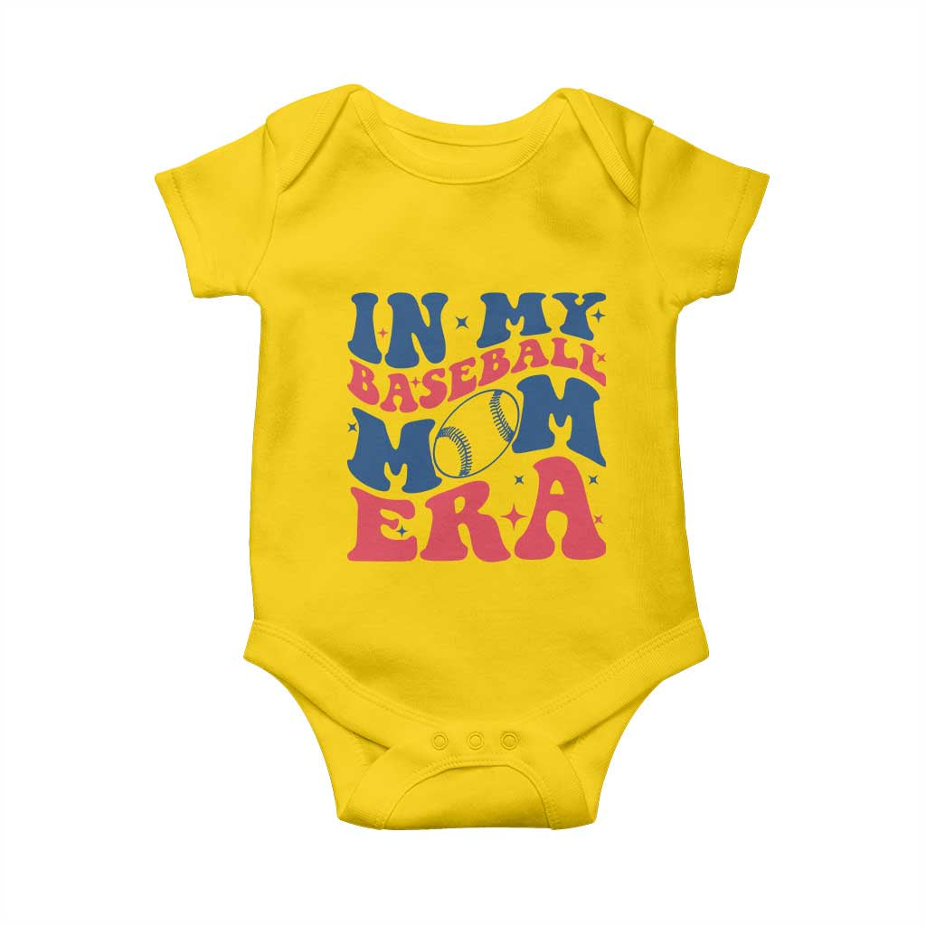 In My Baseball Mom Era Baby Onesie Game Day Sports Mom TS12 Daisy Print Your Wear