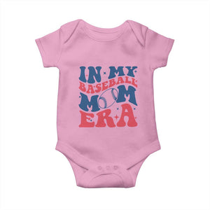 In My Baseball Mom Era Baby Onesie Game Day Sports Mom TS12 Light Pink Print Your Wear
