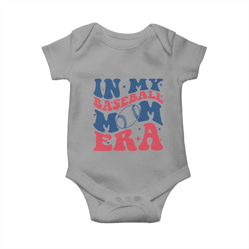 In My Baseball Mom Era Baby Onesie Game Day Sports Mom TS12 Sport Gray Print Your Wear