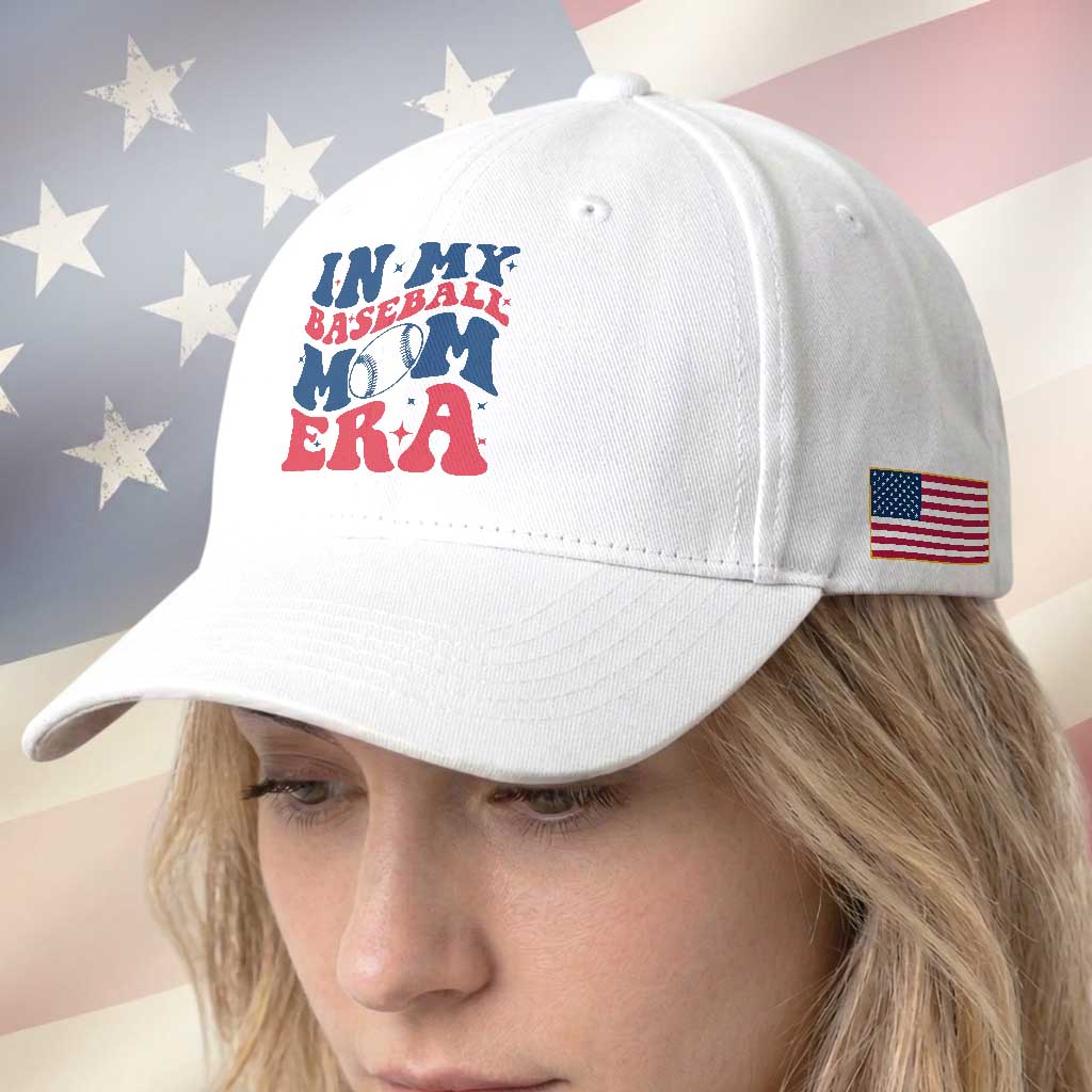 In My Baseball Mom Era Baseball Cap Game Day Sports Mom TS12 Print Your Wear