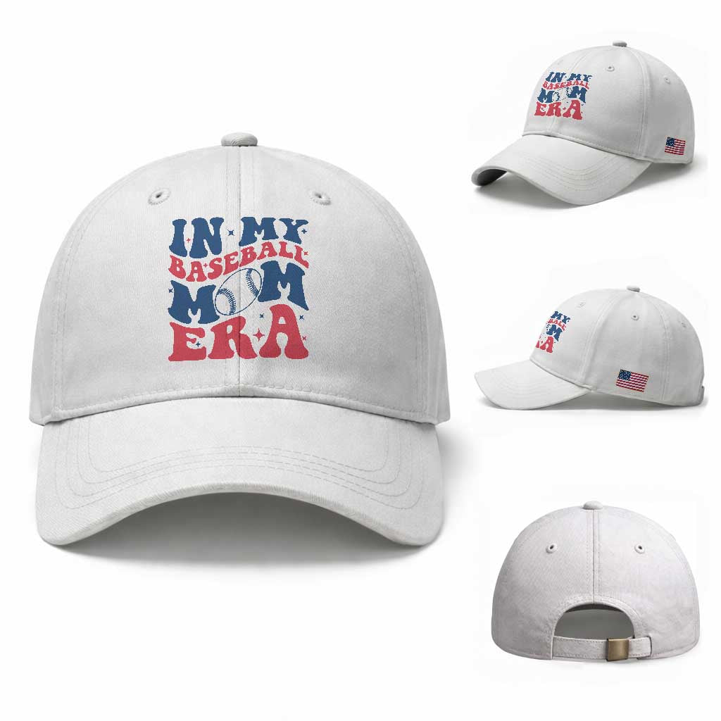 In My Baseball Mom Era Baseball Cap Game Day Sports Mom TS12 Baseball Cap Universal Fit White Print Your Wear