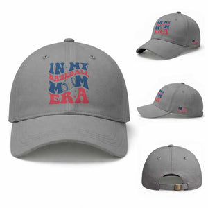 In My Baseball Mom Era Baseball Cap Game Day Sports Mom TS12 Baseball Cap Universal Fit Sport Gray Print Your Wear