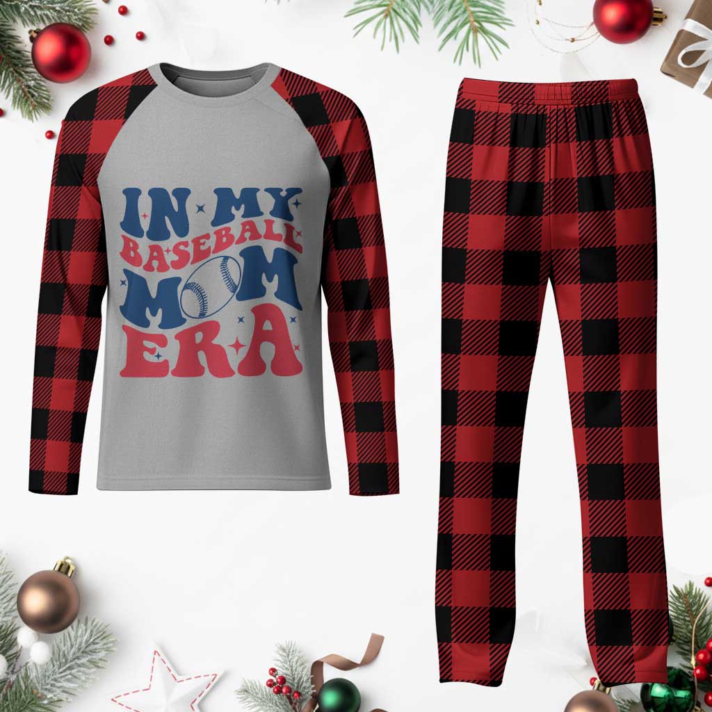 In My Baseball Mom Era Plaid Pajama Set Game Day Sports Mom TS12 Buffalo Plaid Print Your Wear