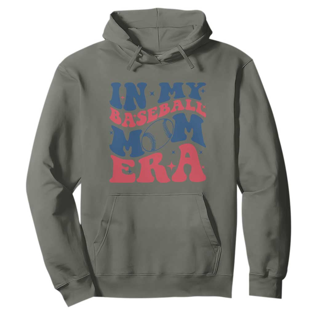 In My Baseball Mom Era Hoodie Game Day Sports Mom TS12 Military Green Print Your Wear