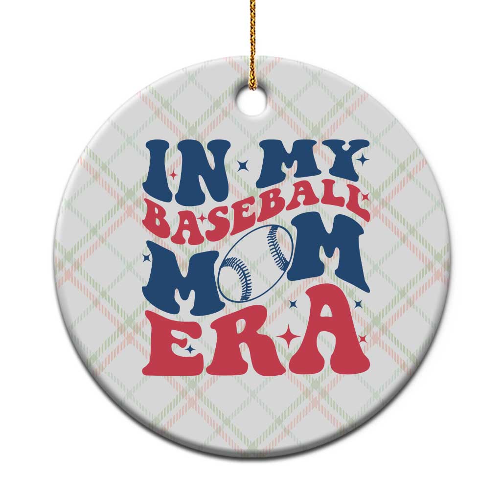 In My Baseball Mom Era Ceramic Ornament Game Day Sports Mom TS12 1pc Christmas Plaid Print Your Wear