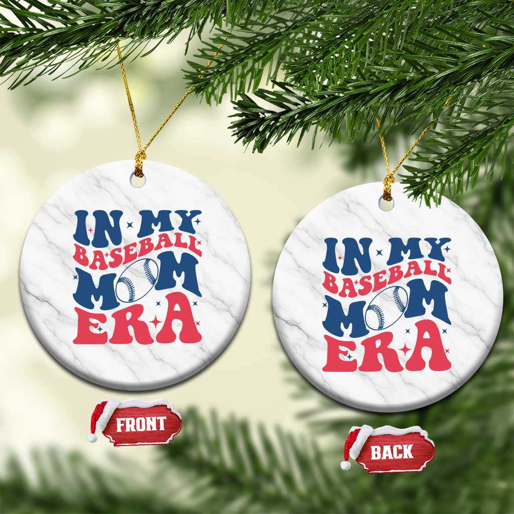 In My Baseball Mom Era Ceramic Ornament Game Day Sports Mom TS12 1pc White Marble Print Your Wear