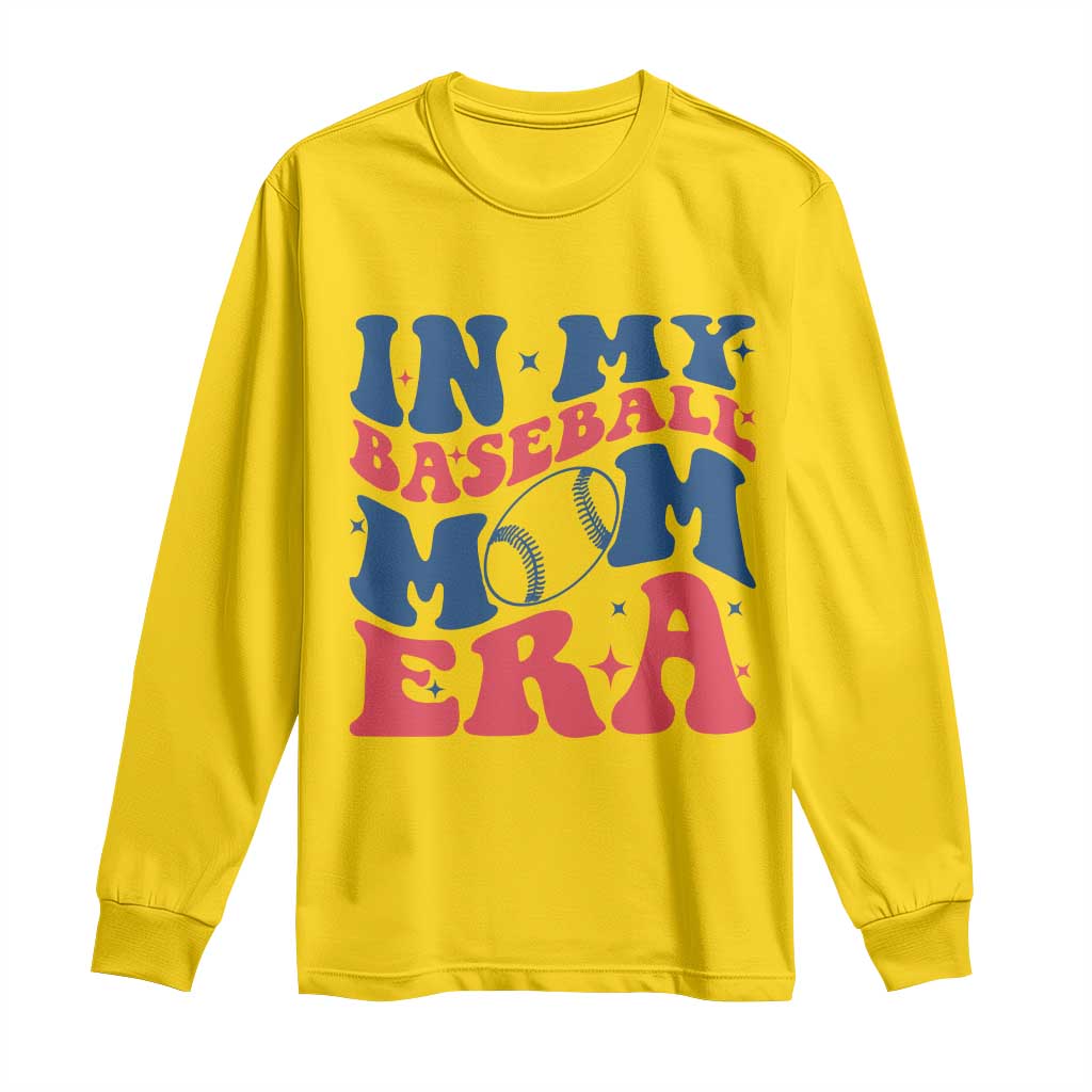 In My Baseball Mom Era Long Sleeve Shirt Game Day Sports Mom TS12 Daisy Print Your Wear