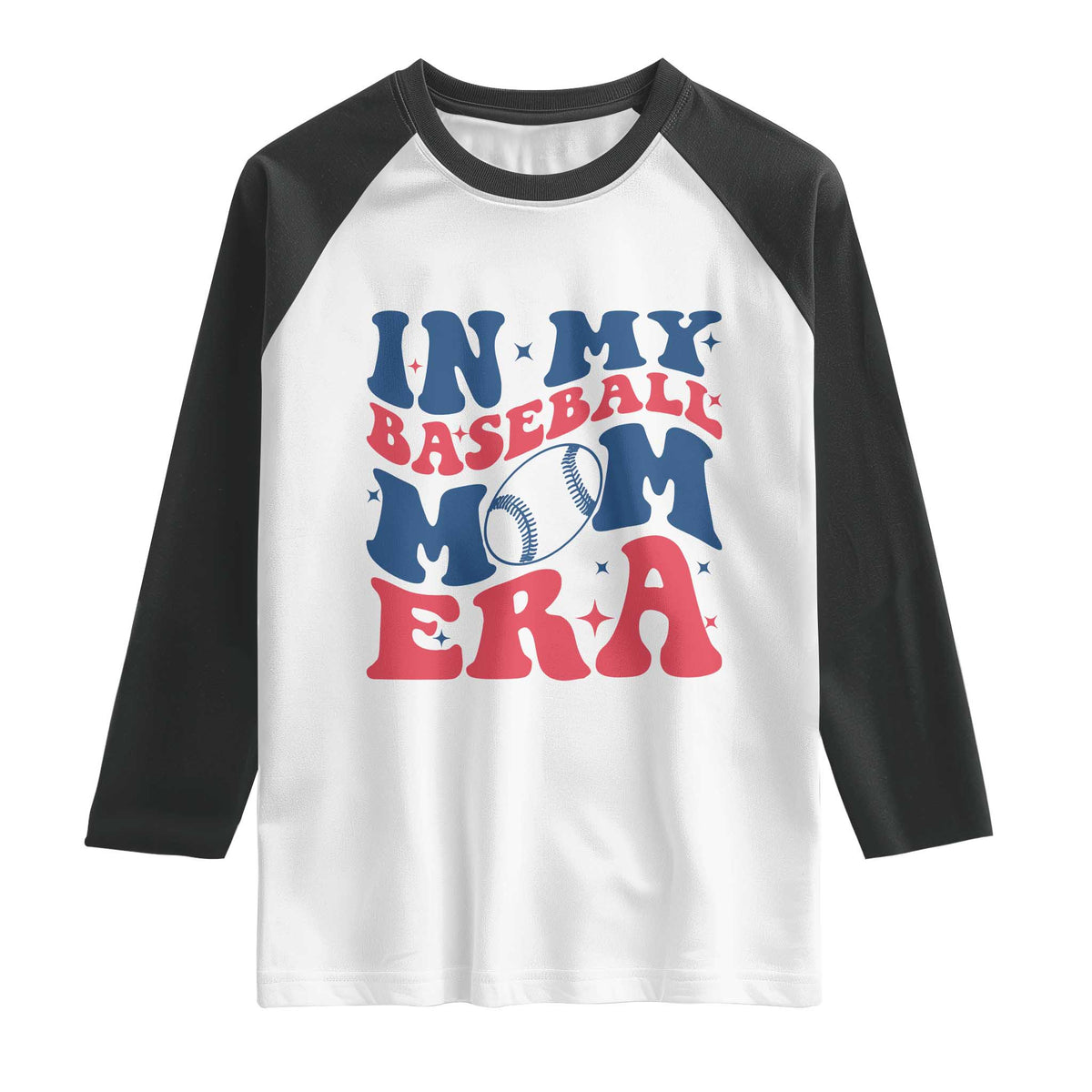 In My Baseball Mom Era Raglan Shirt Game Day Sports Mom TS12 White Black Print Your Wear