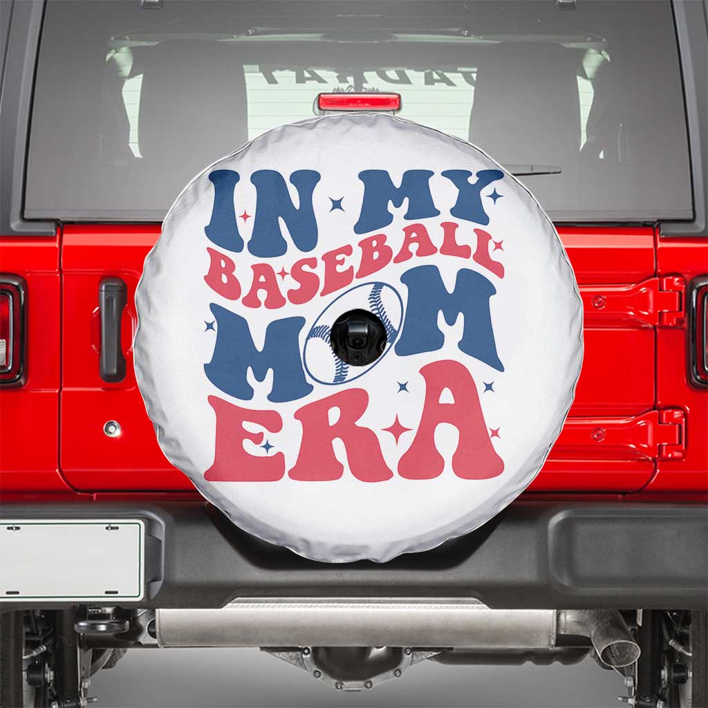 In My Baseball Mom Era Spare Tire Cover Game Day Sports Mom TS12 White Print Your Wear