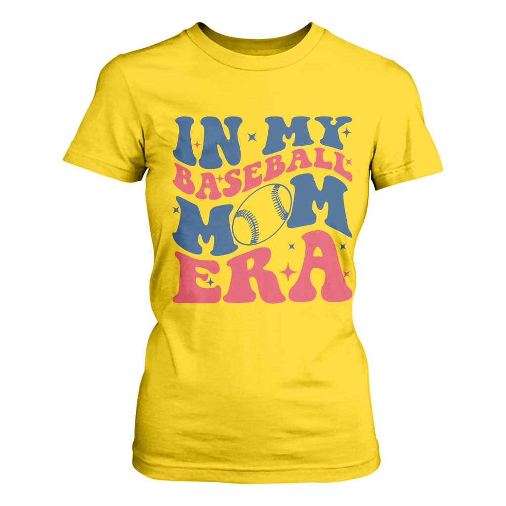 In My Baseball Mom Era T Shirt For Women Game Day Sports Mom TS12 Daisy Print Your Wear