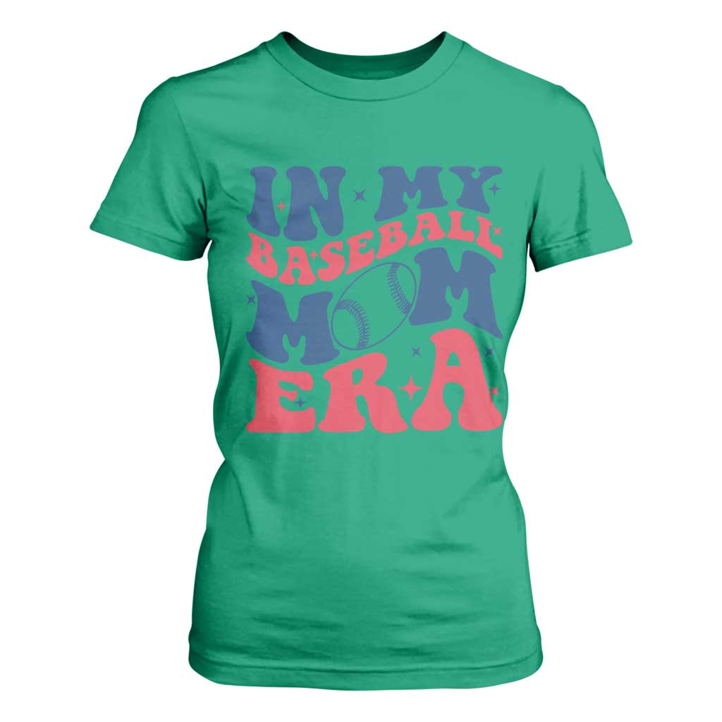 In My Baseball Mom Era T Shirt For Women Game Day Sports Mom TS12 Irish Green Print Your Wear