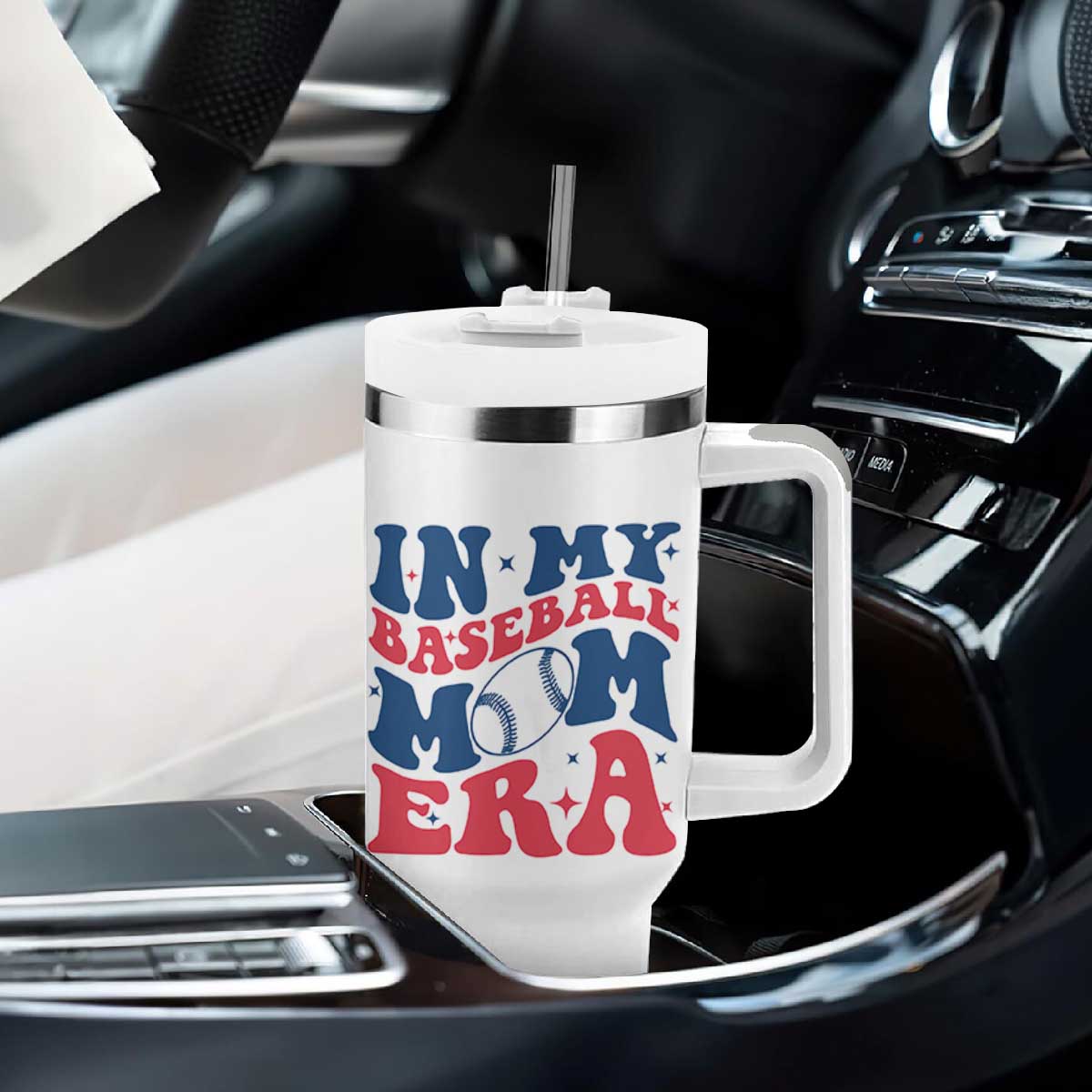 In My Baseball Mom Era Tumbler With Handle Game Day Sports Mom TS12 Print Your Wear