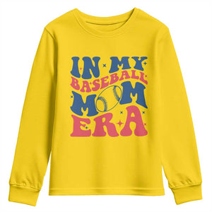 In My Baseball Mom Era Youth Sweatshirt Game Day Sports Mom TS12 Daisy Print Your Wear