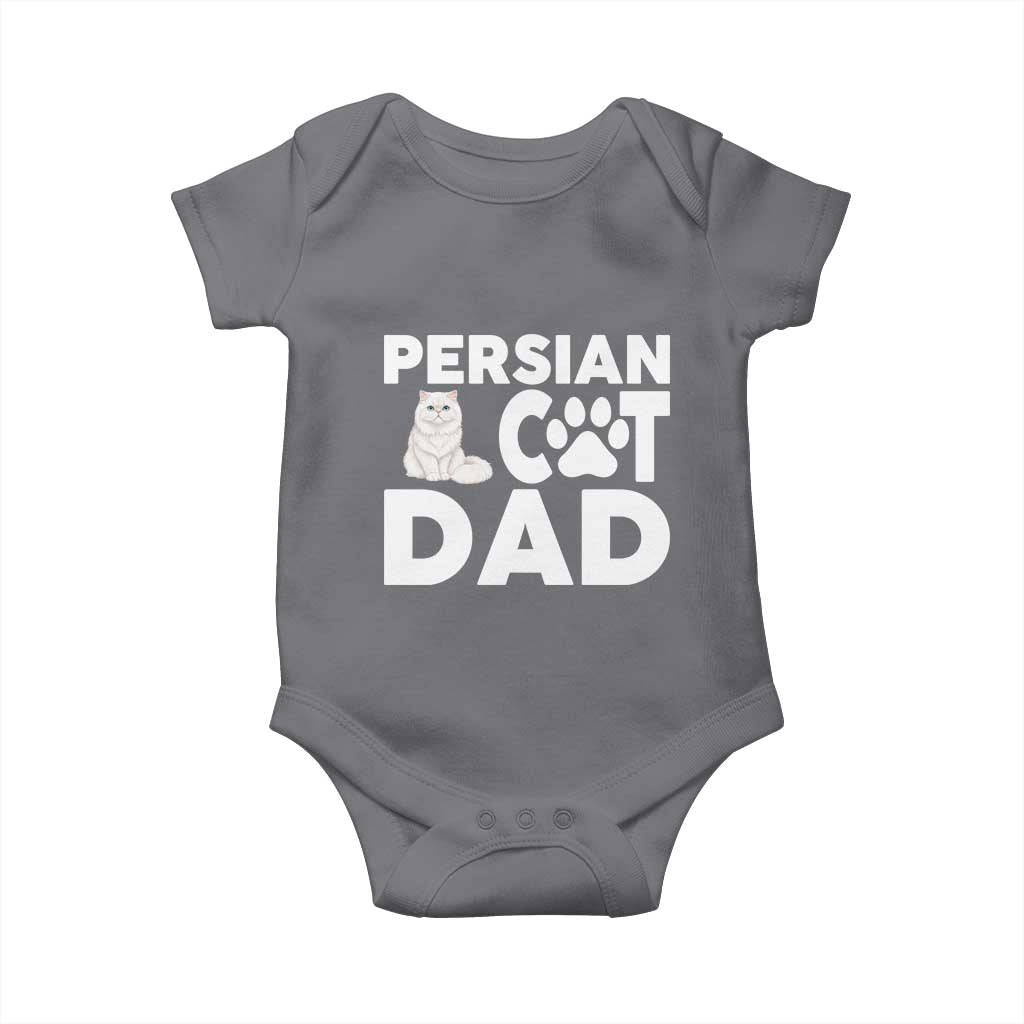 Proud Persian Cat Dad Baby Onesie Funny Fluffy Cat Lover Gift TS12 Charcoal Print Your Wear
