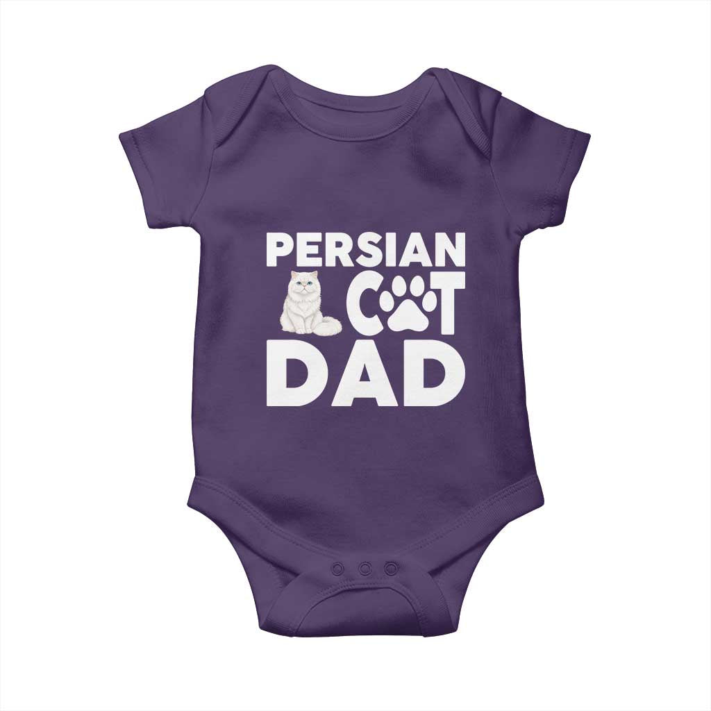 Proud Persian Cat Dad Baby Onesie Funny Fluffy Cat Lover Gift TS12 Purple Print Your Wear