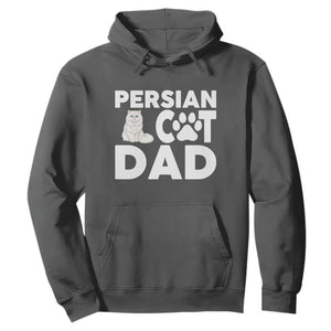 Proud Persian Cat Dad Hoodie Funny Fluffy Cat Lover Gift TS12 Dark Heather Print Your Wear