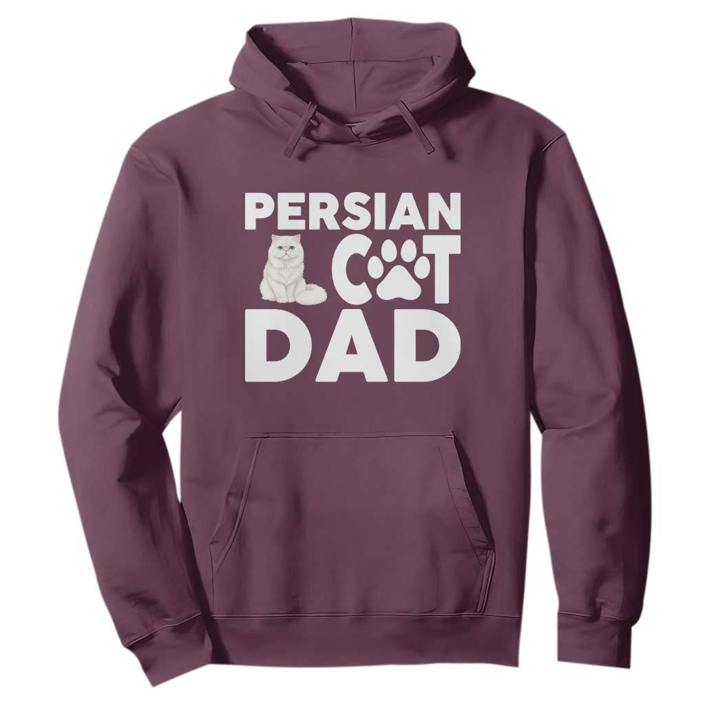 Proud Persian Cat Dad Hoodie Funny Fluffy Cat Lover Gift TS12 Maroon Print Your Wear