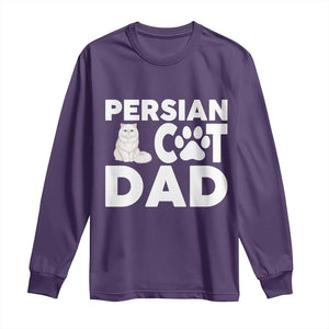 Proud Persian Cat Dad Long Sleeve Shirt Funny Fluffy Cat Lover Gift TS12 Purple Print Your Wear