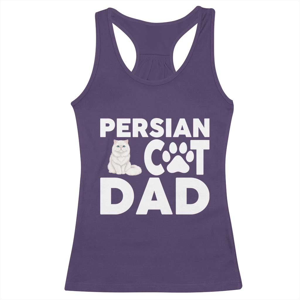 Proud Persian Cat Dad Racerback Tank Top Funny Fluffy Cat Lover Gift TS12 Purple Print Your Wear