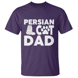 Proud Persian Cat Dad T Shirt Funny Fluffy Cat Lover Gift TS12 Purple Print Your Wear
