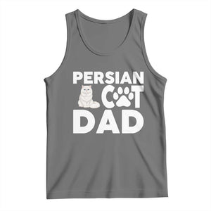 Proud Persian Cat Dad Tank Top Funny Fluffy Cat Lover Gift TS12 Black Heather Print Your Wear