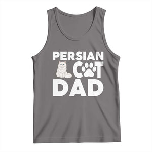 Proud Persian Cat Dad Tank Top Funny Fluffy Cat Lover Gift TS12 Deep Heather Print Your Wear