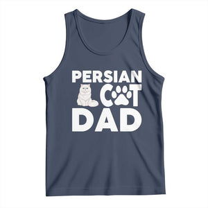 Proud Persian Cat Dad Tank Top Funny Fluffy Cat Lover Gift TS12 Navy Print Your Wear