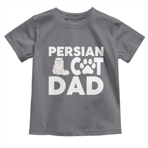 Proud Persian Cat Dad Toddler T Shirt Funny Fluffy Cat Lover Gift TS12 Charcoal Print Your Wear