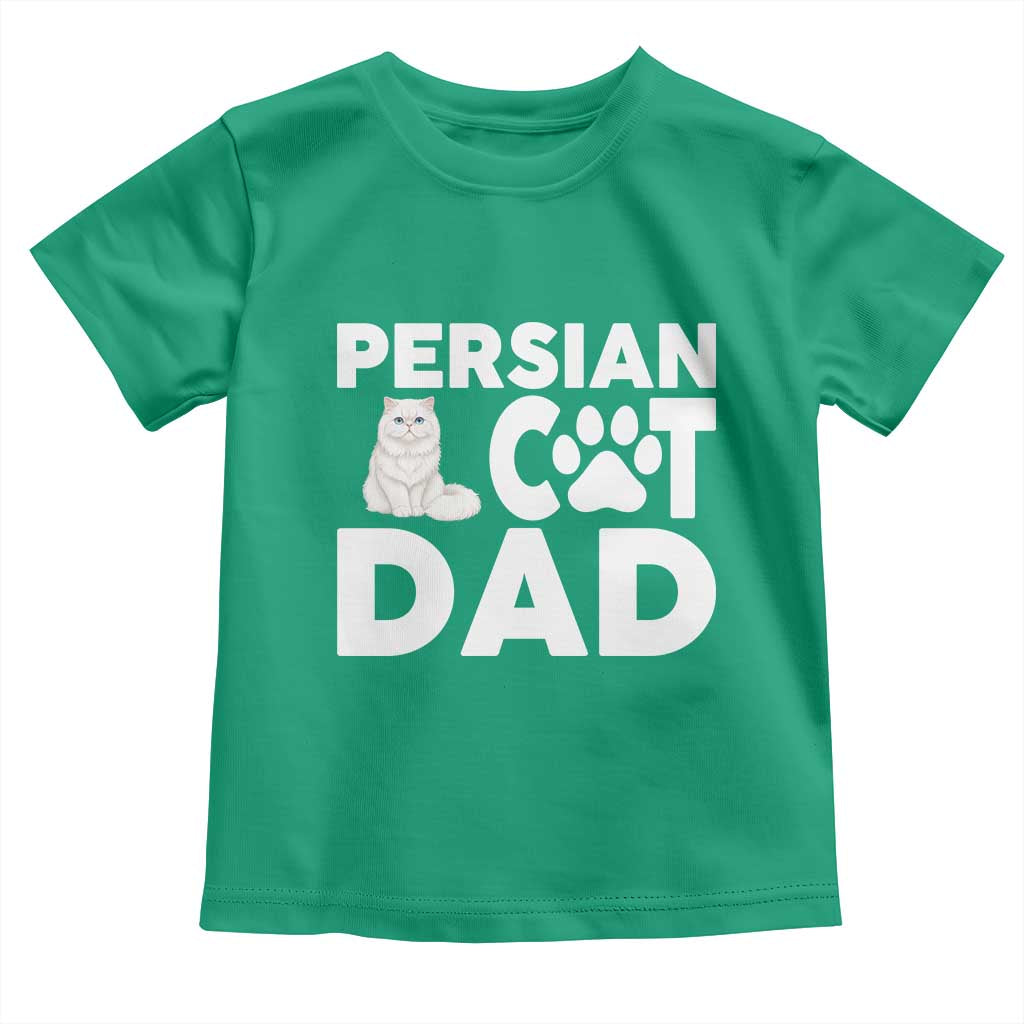 Proud Persian Cat Dad Toddler T Shirt Funny Fluffy Cat Lover Gift TS12 Irish Green Print Your Wear