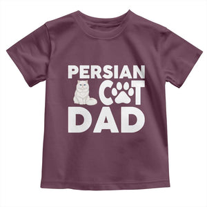 Proud Persian Cat Dad Toddler T Shirt Funny Fluffy Cat Lover Gift TS12 Maroon Print Your Wear