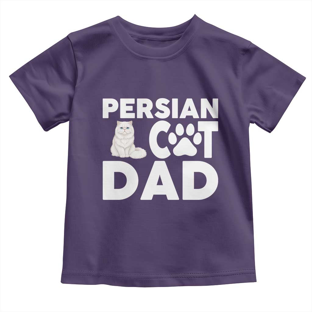 Proud Persian Cat Dad Toddler T Shirt Funny Fluffy Cat Lover Gift TS12 Purple Print Your Wear