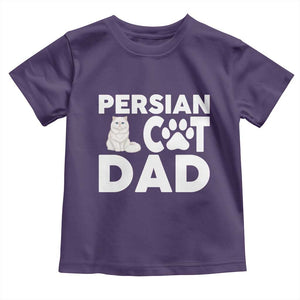 Proud Persian Cat Dad Toddler T Shirt Funny Fluffy Cat Lover Gift TS12 Purple Print Your Wear