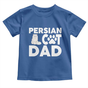 Proud Persian Cat Dad Toddler T Shirt Funny Fluffy Cat Lover Gift TS12 Royal Blue Print Your Wear
