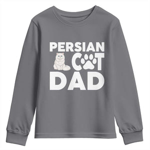 Proud Persian Cat Dad Youth Sweatshirt Funny Fluffy Cat Lover Gift TS12 Charcoal Print Your Wear