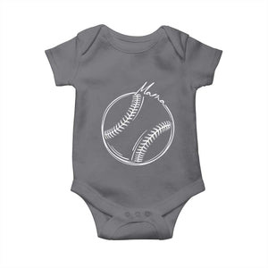 Baseball Mama Graphic Baby Onesie Game Day Gift For Baseball Moms TS12 Charcoal Print Your Wear