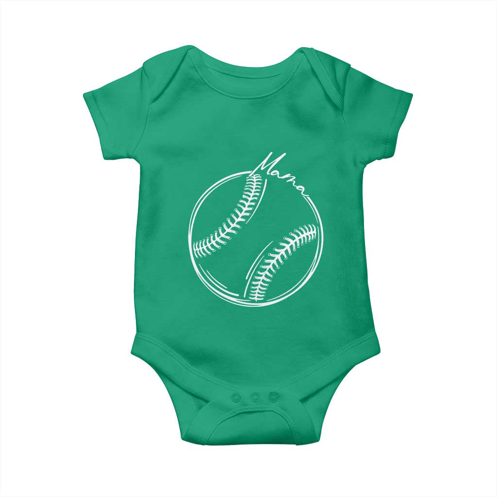 Baseball Mama Graphic Baby Onesie Game Day Gift For Baseball Moms TS12 Irish Green Print Your Wear