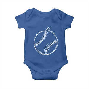 Baseball Mama Graphic Baby Onesie Game Day Gift For Baseball Moms TS12 Royal Blue Print Your Wear