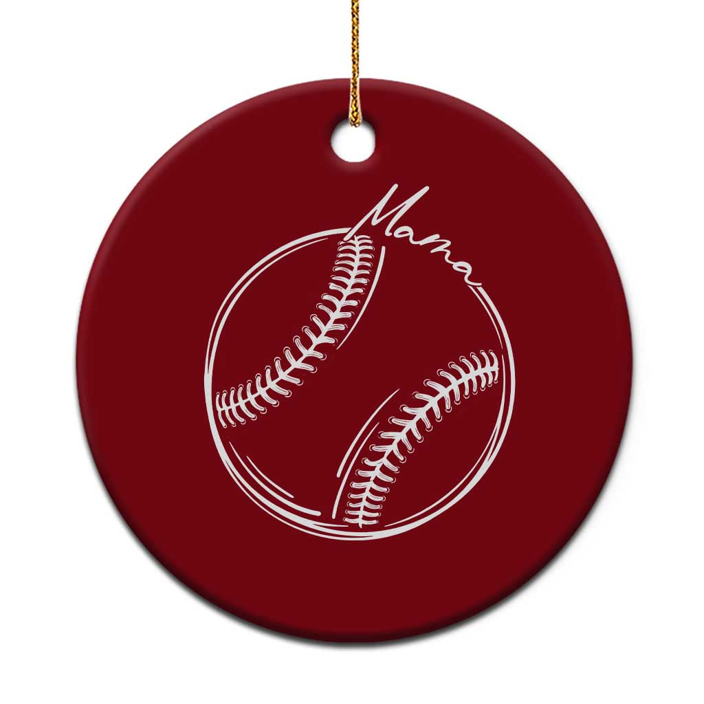 Baseball Mama Graphic Ceramic Ornament Game Day Gift For Baseball Moms TS12 1pc Red Print Your Wear