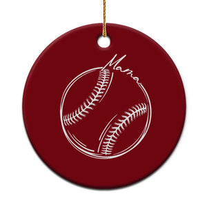 Baseball Mama Graphic Ceramic Ornament Game Day Gift For Baseball Moms TS12 1pc Red Print Your Wear