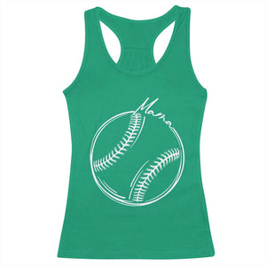 Baseball Mama Graphic Racerback Tank Top Game Day Gift For Baseball Moms TS12 Irish Green Print Your Wear