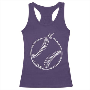 Baseball Mama Graphic Racerback Tank Top Game Day Gift For Baseball Moms TS12 Purple Print Your Wear