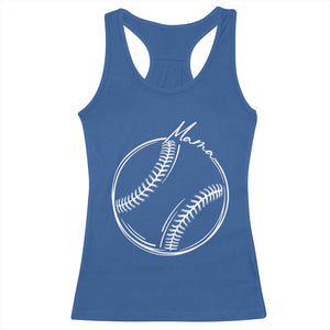 Baseball Mama Graphic Racerback Tank Top Game Day Gift For Baseball Moms TS12 Royal Blue Print Your Wear