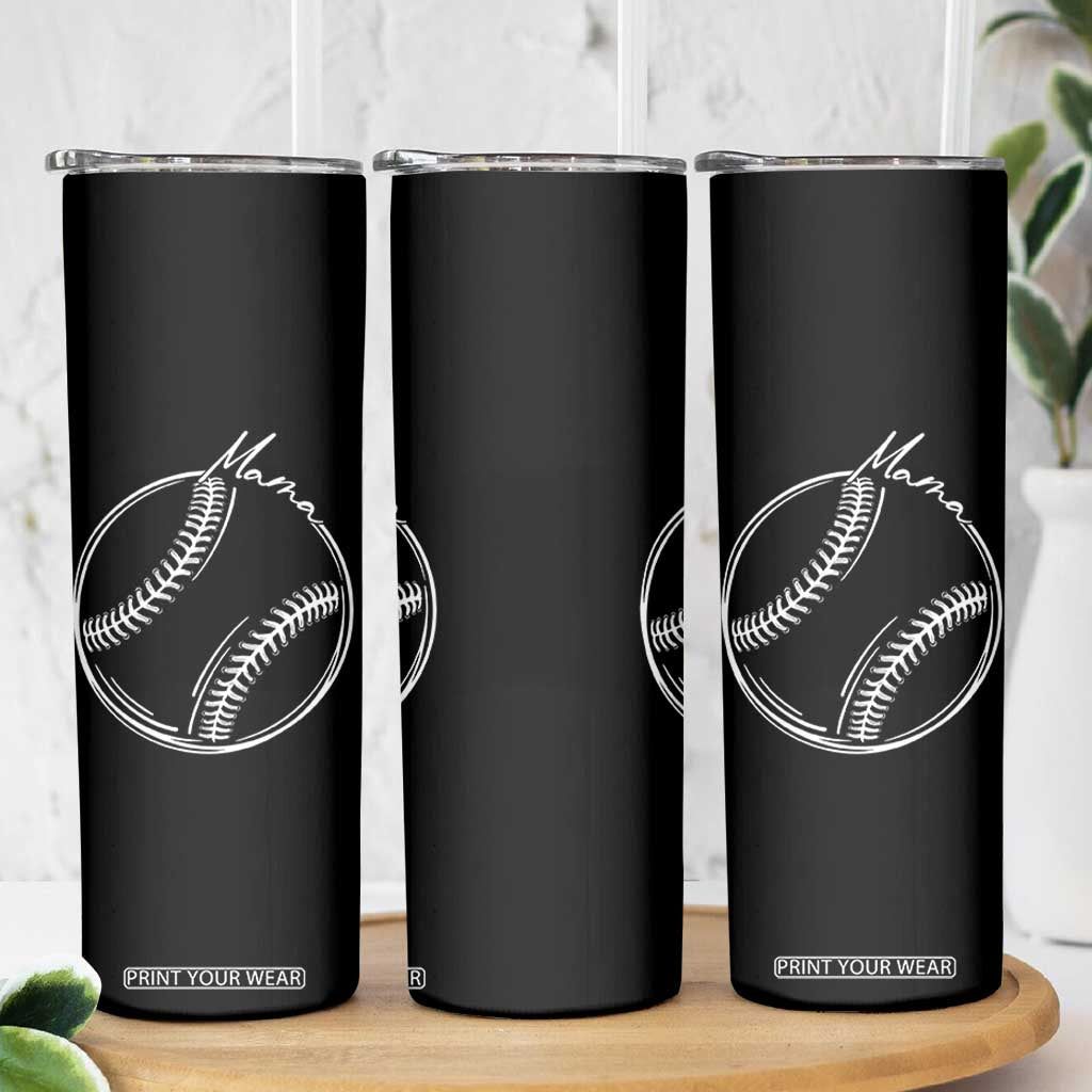 Baseball Mama Graphic Skinny Tumbler Game Day Gift For Baseball Moms TS12 Print Your Wear