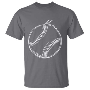 Baseball Mama Graphic T Shirt Game Day Gift For Baseball Moms TS12 Charcoal Print Your Wear