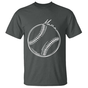 Baseball Mama Graphic T Shirt Game Day Gift For Baseball Moms TS12 Dark Heather Print Your Wear