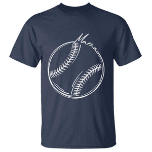 Baseball Mama Graphic T Shirt Game Day Gift For Baseball Moms TS12 Navy Print Your Wear