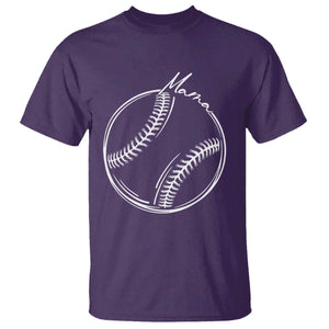 Baseball Mama Graphic T Shirt Game Day Gift For Baseball Moms TS12 Purple Print Your Wear