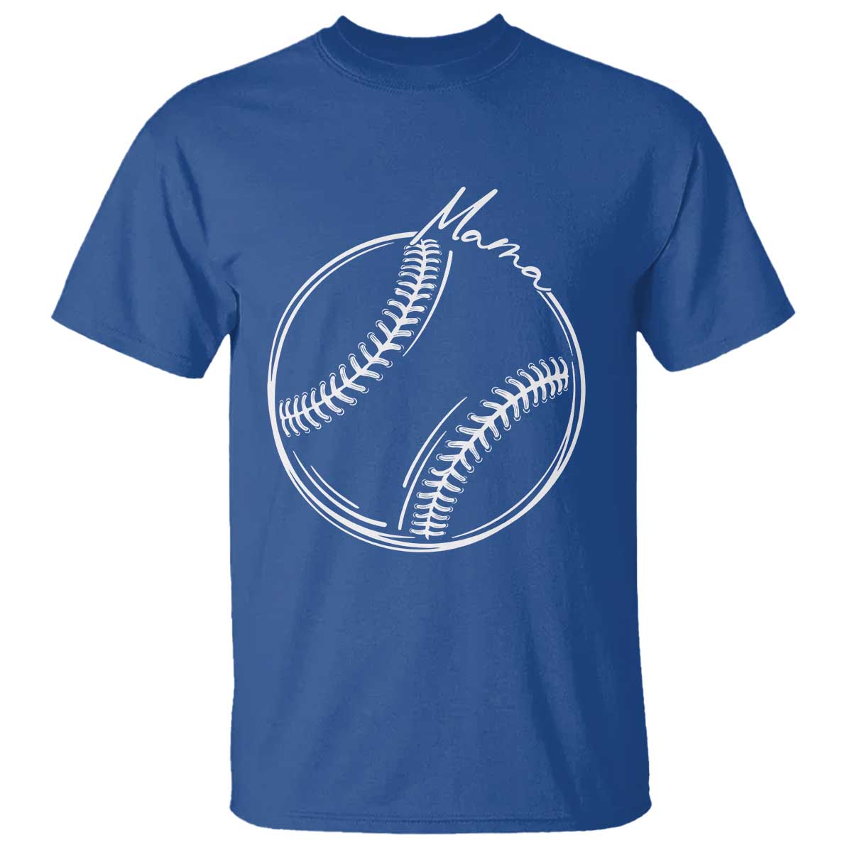 Baseball Mama Graphic T Shirt Game Day Gift For Baseball Moms TS12 Royal Blue Print Your Wear
