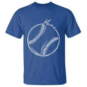 Baseball Mama Graphic T Shirt Game Day Gift For Baseball Moms TS12 Royal Blue Print Your Wear