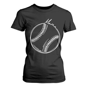 Baseball Mama Graphic T Shirt For Women Game Day Gift For Baseball Moms TS12 Black Print Your Wear